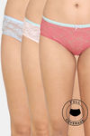 Rosaline Low Rise Full Coverage Bikini Panty (Pack of 3) - Multicolor — thumbnail 1